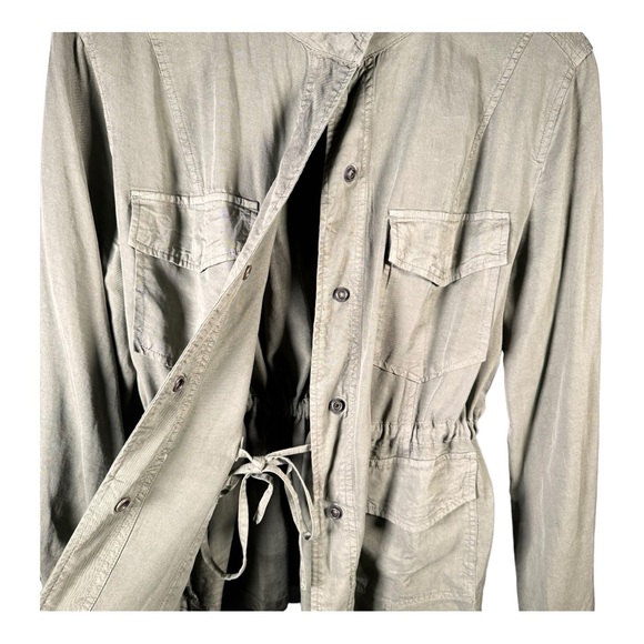 Anthropologie Sanctuary Safari Military Green Drawstring Utility Jacket Size XL - Picture 3 of 10